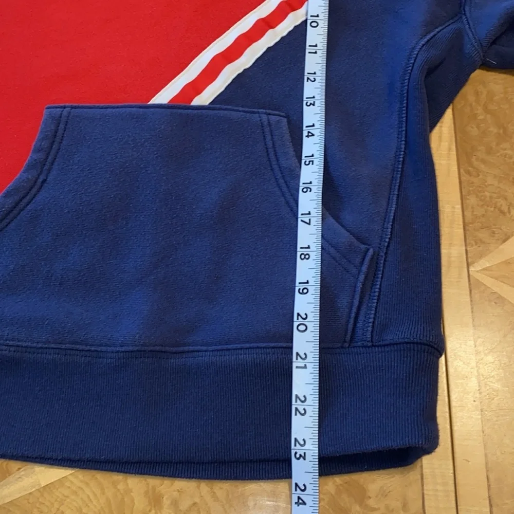Vintage 90’s Champion Red White & Blue Reverse Weave Hoodie Size Small